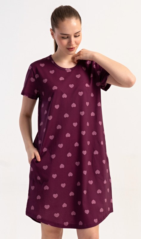 Dámské domácí šaty s krátkým rukávem Heart