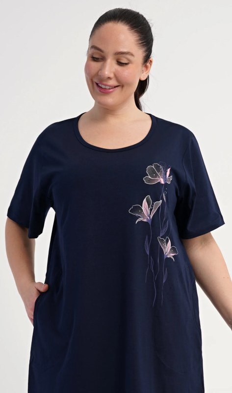Dámské domácí šaty s krátkým rukávem model 22405644 - Vienetta