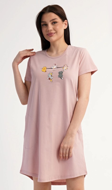 Dámské domácí šaty s krátkým rukávem model 22405619 - Vienetta