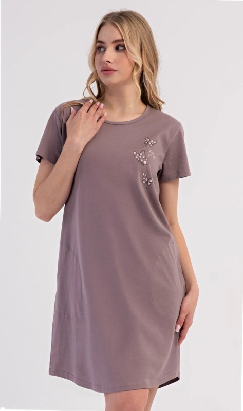 Dámské domácí šaty s krátkým rukávem model 22405196 - Vienetta