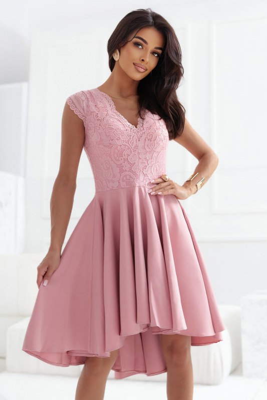 elegantní šaty s delšími zády a výstřihem ROSE model 21229994 - numoco