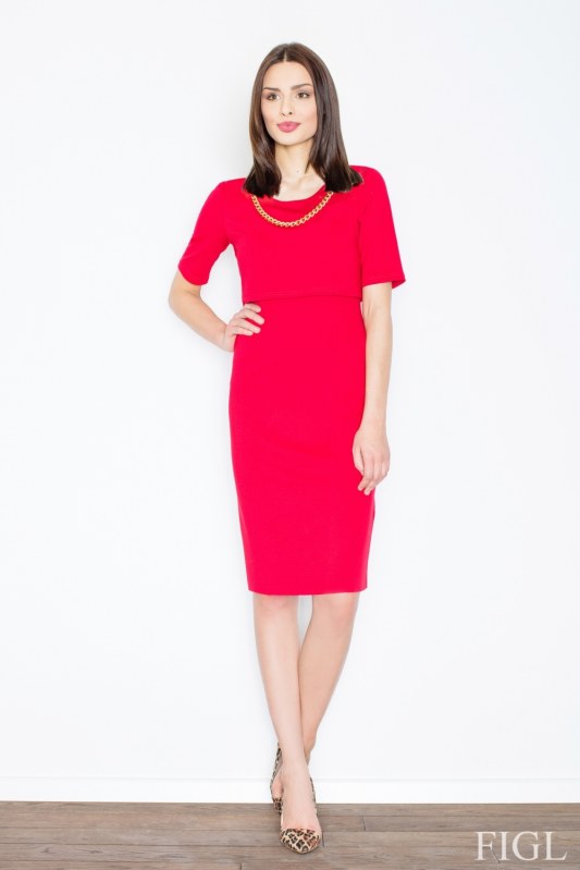 Dámské šaty model 5663694 red - Figl - Doplňky čepice, rukavice a šály