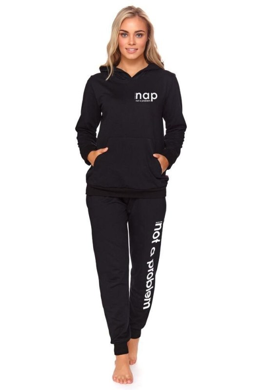 Dámský sportovní komplet model 16166327 černý - DN Nightwear - Dámské pyžama