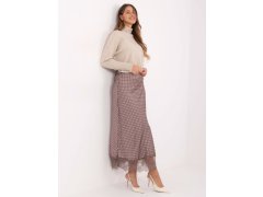 Sukně MI SD model 22159037 hnědá s&nbsp;puntíky - FPrice