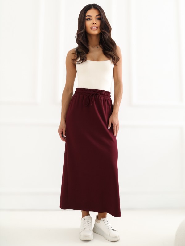 Dámská sukně LK SD model 22309479 vínová - FPrice