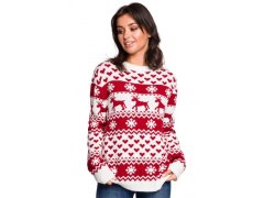 Dámský vánoční svetr model 17968686 - BEwear