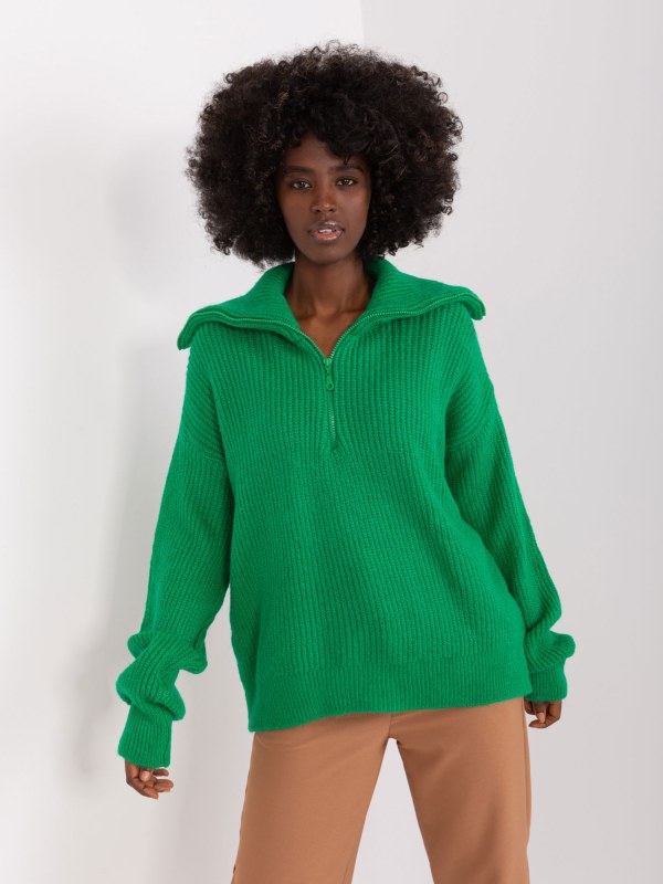 Dámský svetr BA SW 0374.35P zelený - Badu - Dámské svetry