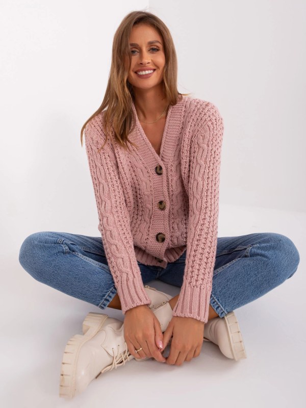 Dámský svetr Jumper BA SW 8001-1.82P růžový - FPrice - svetry