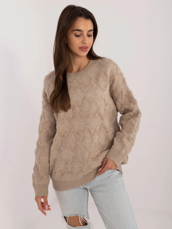 Dámský svetr AT SW model 21875969 Béžová - FPrice