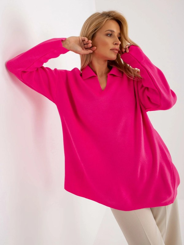 Dámský svetr LC SW fluo růžová model 22030029 - FPrice