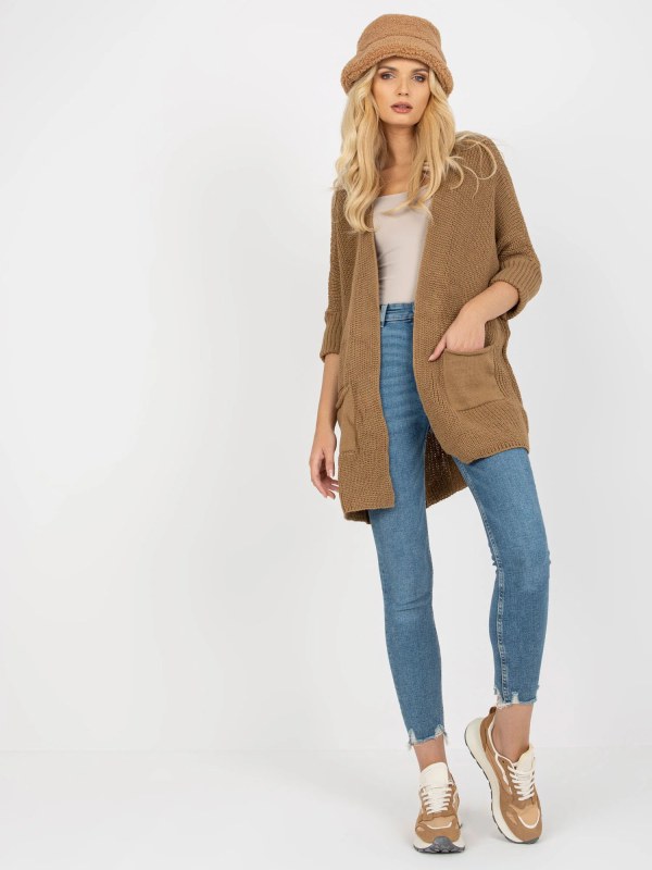Dámský kardigan model 22045084 tmavě hnědý - FPrice