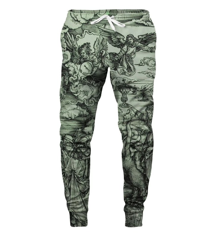 Unisex tepláky SWPNPC model 19358967 Zelená s potiskem - Aloha From Deer