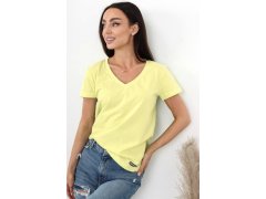Dámské tričko model 22108318 s&nbsp;krátkým rukávem hnědé - OFF PINK