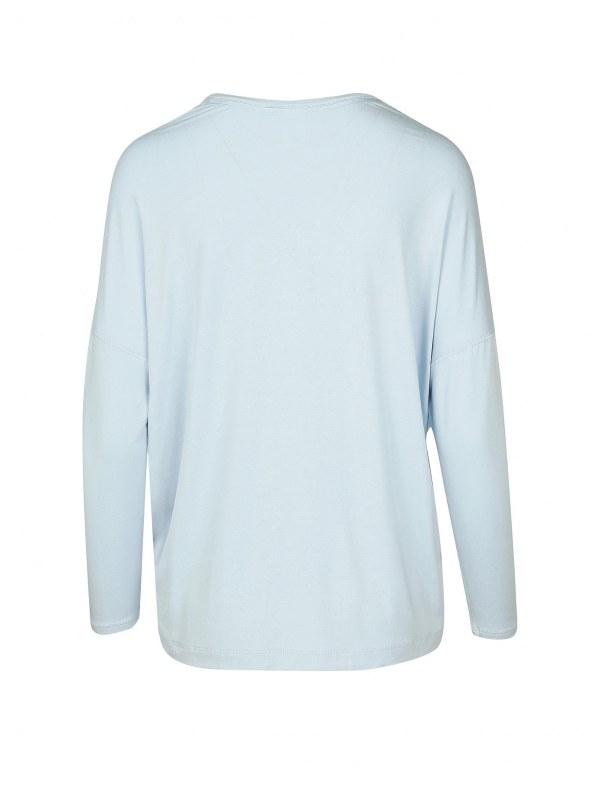 Dámské triko na spaní QS6409E-GR4 modrá - Calvin Klein - čepice, rukavice a šály