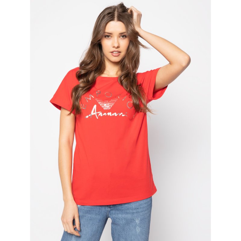 Dámské tričko červená model 9015205 - Emporio Armani - Doplňky čepice, rukavice a šály