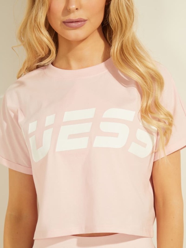 Dámské tričko růžová model 15756314 - Guess - Doplňky čepice, rukavice a šály