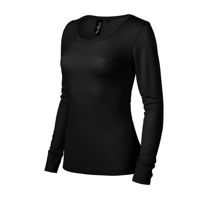 Dámské tričko s dlouhým rukávem Premium Merino Rise model 19499256 Černá - Malfini