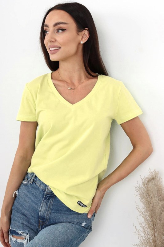 Dámské tričko model 22108318 s krátkým rukávem hnědé - OFF PINK