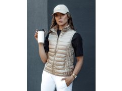 Dámská prošívaná vesta se stojáčkem model 22045072 béžová - FashionStreet