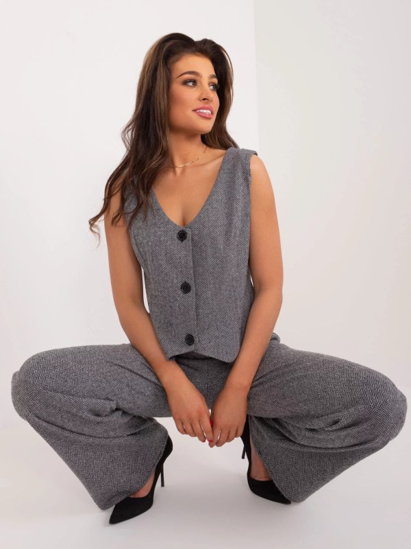 Dámská vesta LK KZ Šedá s černou model 20705896 - FPrice - bundy