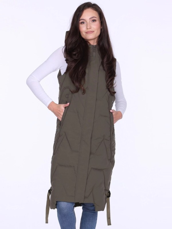 Dámská vesta BLH220050F Khaki - Perso - bundy