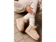 Dámské sněhové boty na platformě Světle béžová model 21808572 - Inello