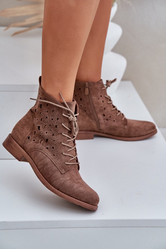Šněrovací boty model 21954777 hnědé - S.Barski