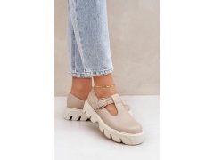 Dámské polobotky Béžová s ecru model 21389253 - Zazoo