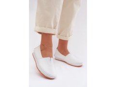 Kožené dámské polobotky model 22064256 bílé - S.Barski