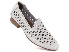 Dámské kožené polobotky model 22190119 bílé Jezzi - SWEET SHOES