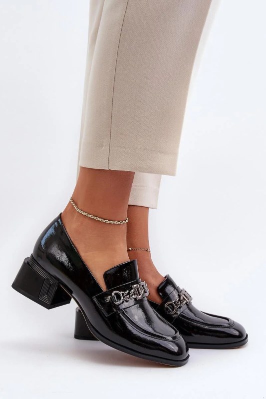 Dámské polobotky na podpatku Černá model 21441491 - Inello