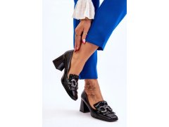 Dámské polobotky / Lodičky na sloupku Černá Premium Shoes model 19341940 - Inello