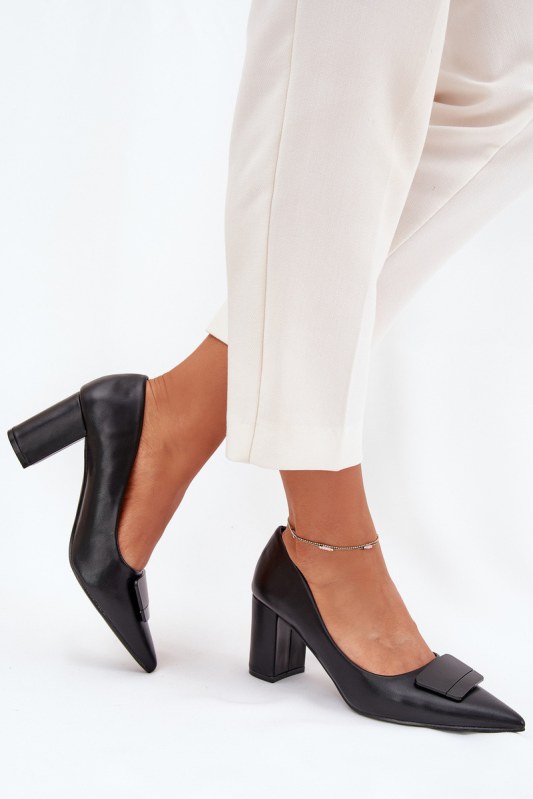 Dámské lodičky na klínku černé model 21908478 - SWEET SHOES