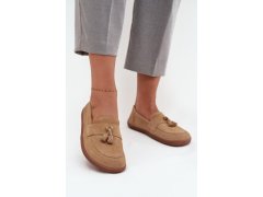 Dámské mokasíny Barefoot 322 Béžová - Zazoo