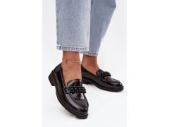Dámské lakované mokasíny model 22042912 Černá - S.Barski
