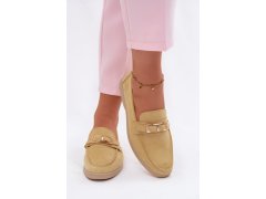 Dámské mokasíny s přezkou žluté model 22384866 - Joalice