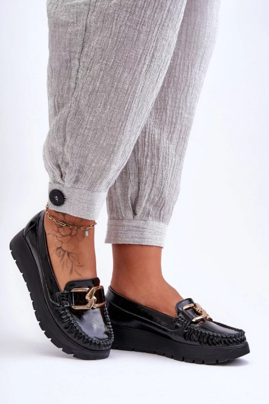 Mokasiny model 21099103 černé Step in style - SWEET SHOES - spodní prádlo podvazkové pásy