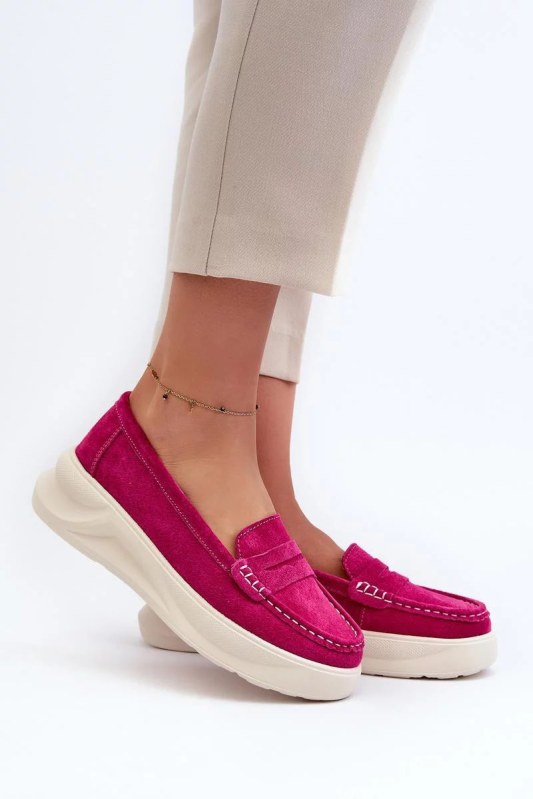 Dámské mokasíny model 21184641 fuchsia Step in style - SWEET SHOES