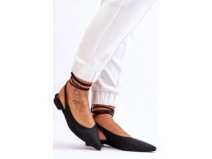 Dámské baleríny na šněrování model Černá Paris model 20612394 - Inello 1
