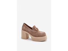 Dámské polobotky na podpatku / Béžová s&nbsp;ecru model 21075754 - Zazoo 3