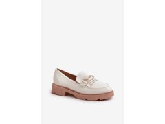 Dámské mokasíny Bílá s&nbsp;béžovou Shoes model 21758978 - Inello 2