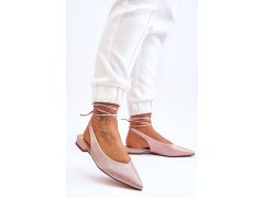 Dámské vázané baleríny s kamínky Béžová model 22011567 - Inello 6