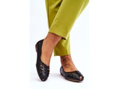 Kožené dámské baleríny model 22182675 černé - Zazoo 4