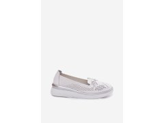 Kožené polobotky model 22182676 bílé - S.Barski 3
