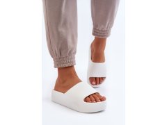 Dámské žabky na tlusté podrážce bílé model 22186926 - SWEET SHOES 2