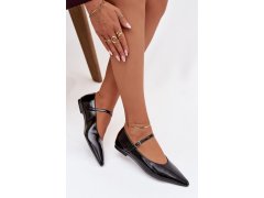Lakované baleríny s&nbsp;páskem černé model 22353078 - SWEET SHOES 6