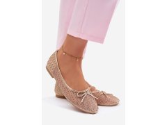 Dámské baleríny s&nbsp;ozdobou model 22401220 zlaté - VINCEZA 1