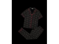 Dámské pyžamo model 19001981 černé se srdíčky - Karol