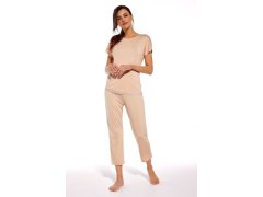 Dámské pyžamo KR béžové model 20221504 - Cornette