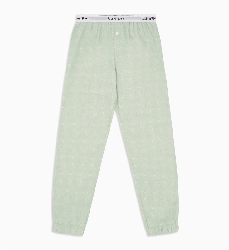 Dámské pyžamové kalhoty model 17509611 zelená - Calvin Klein - Dámské pyžama